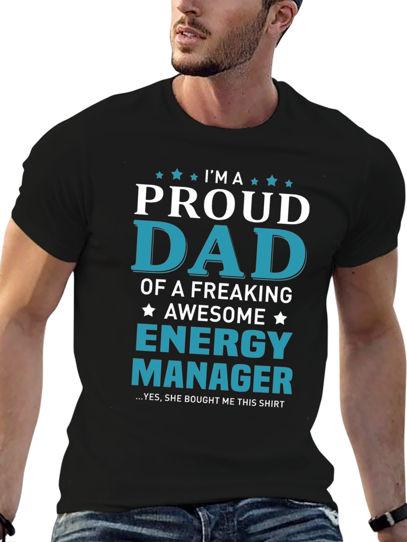 Proud Dad Energy Manager Graphic T-Shirt