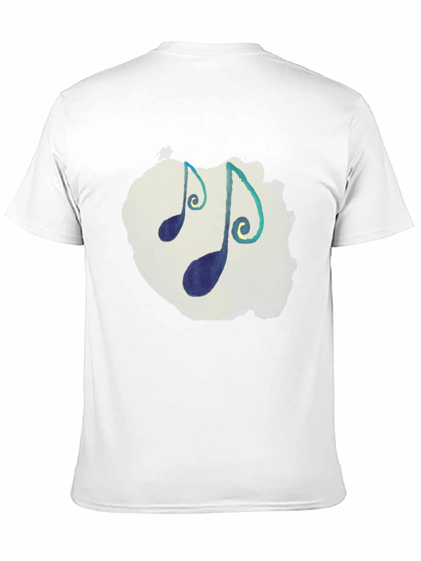 Musical Notes T-Shirt - Black Crew Neck