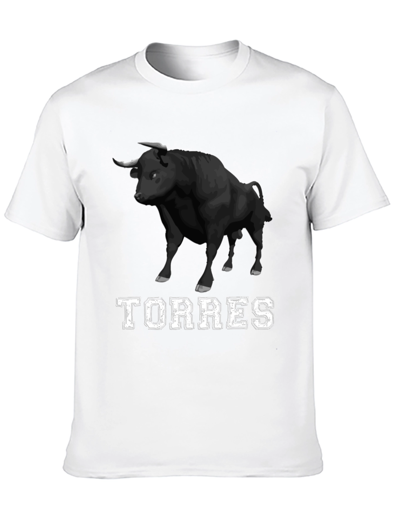 Torres Bull Graphic T-Shirt - Black Cotton Tee
