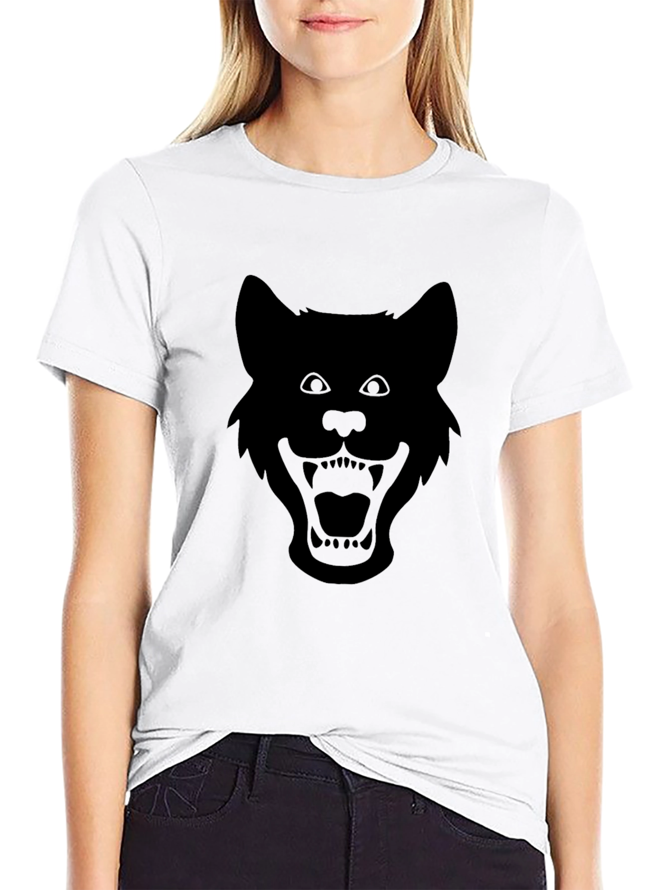 Black Wolf Graphic Tee - Fierce Style