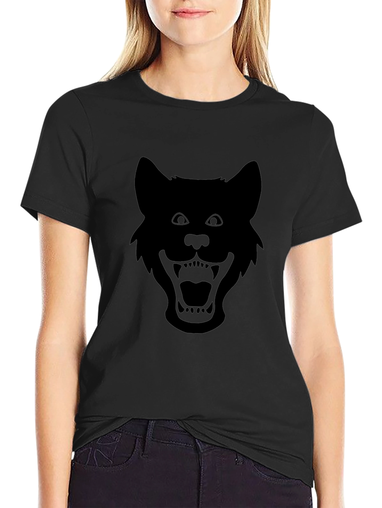 Black Wolf Graphic Tee - Fierce Style