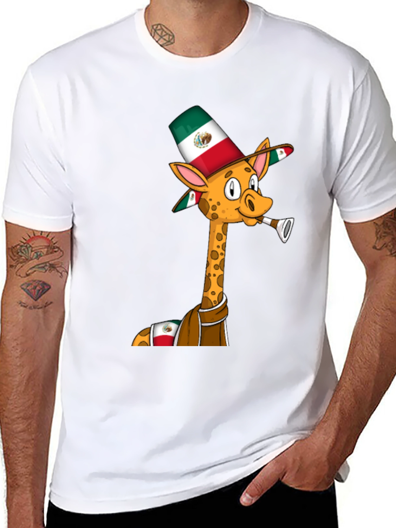 Fiesta Giraffe T-Shirt - Viva Mexico!
