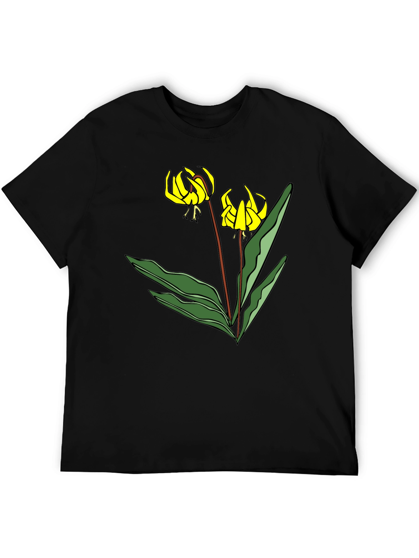 Trout Lily Graphic T-Shirt - Black