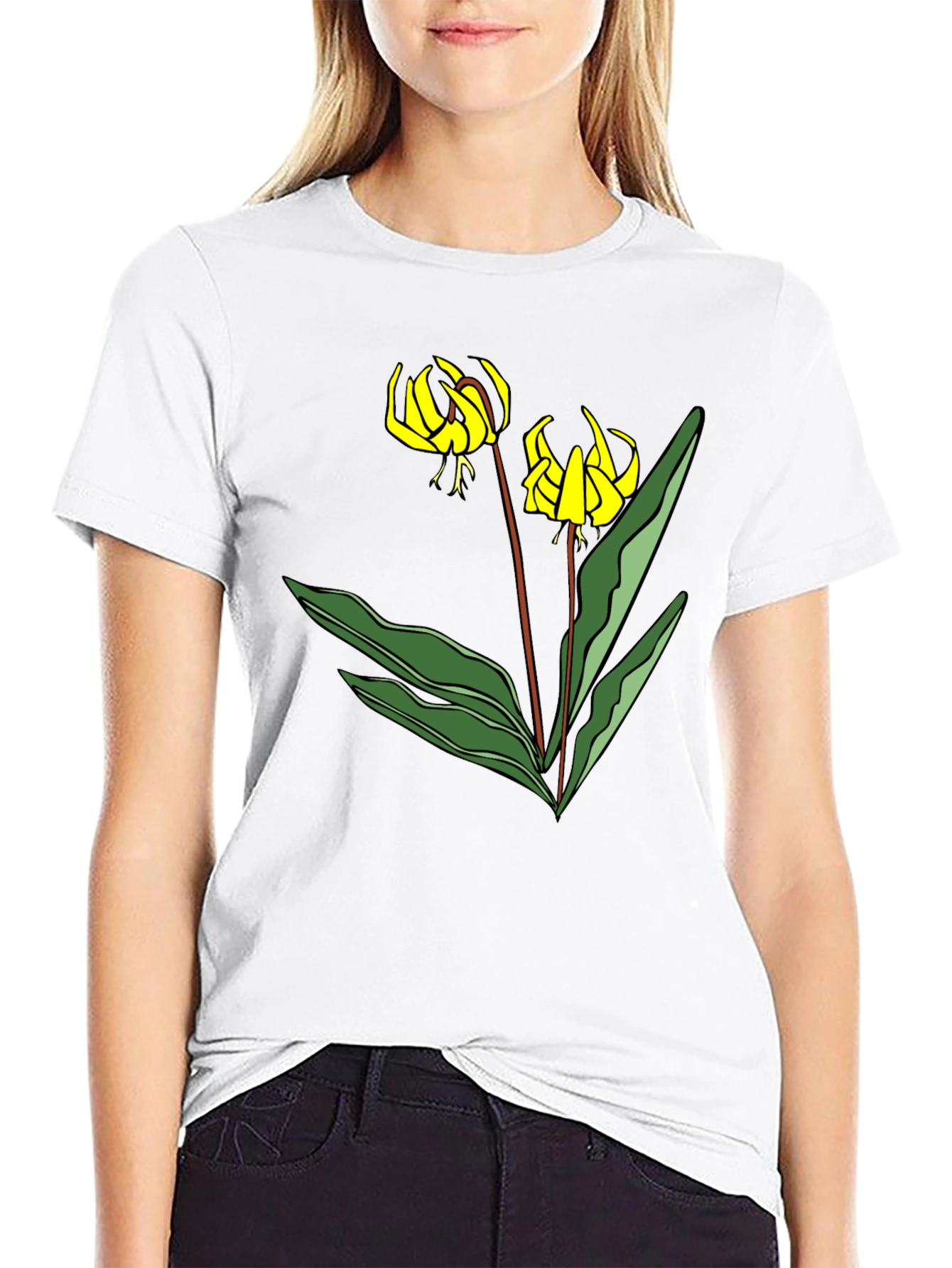 Trout Lily Graphic T-Shirt - Black