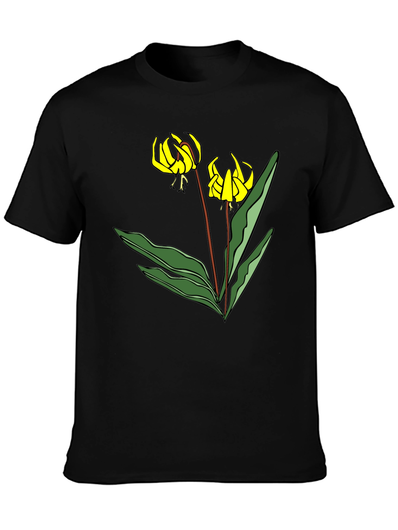 Trout Lily Graphic T-Shirt - Black