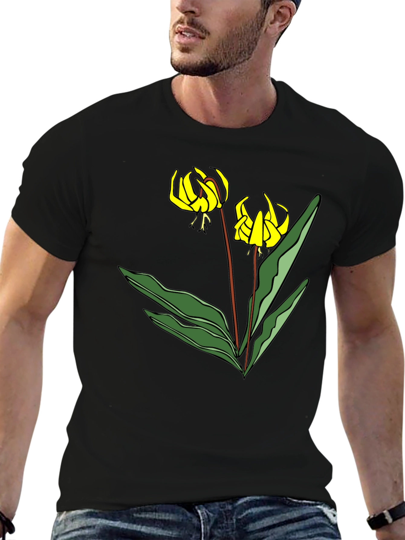 Trout Lily Graphic T-Shirt - Black
