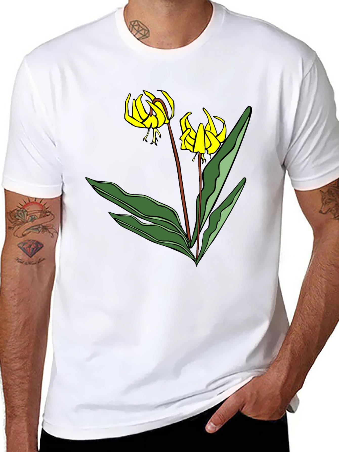 Trout Lily Graphic T-Shirt - Black