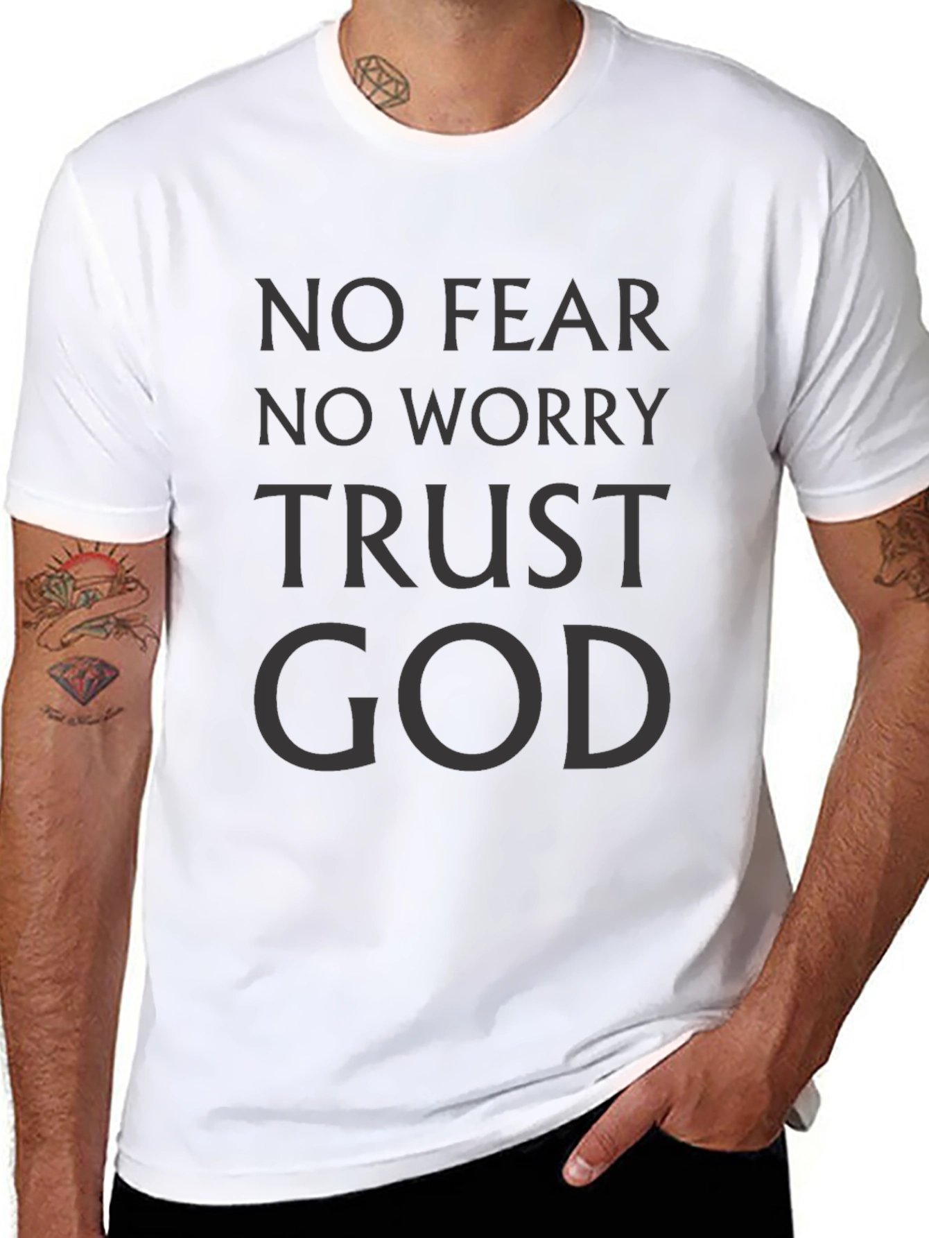 Trust God Black Graphic Tee