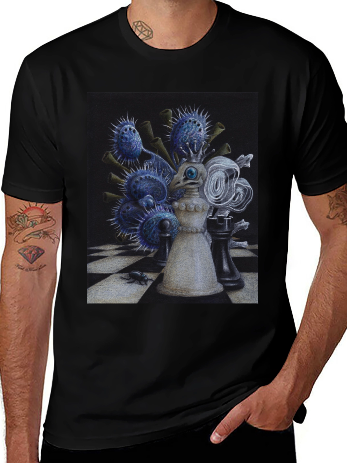 Chess Queen Graphic Tee - Unique Art T-Shirt
