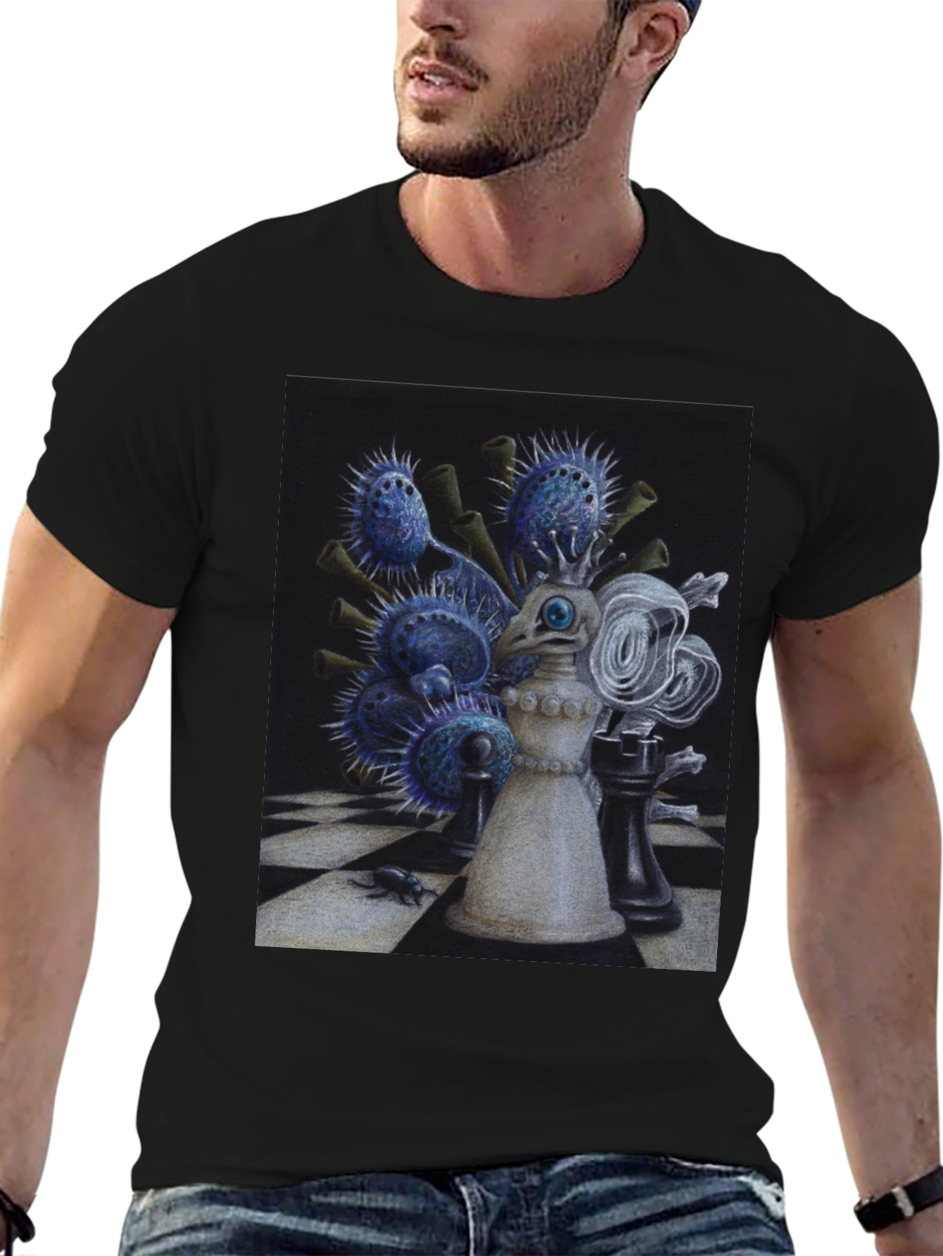 Chess Queen Graphic Tee - Unique Art T-Shirt