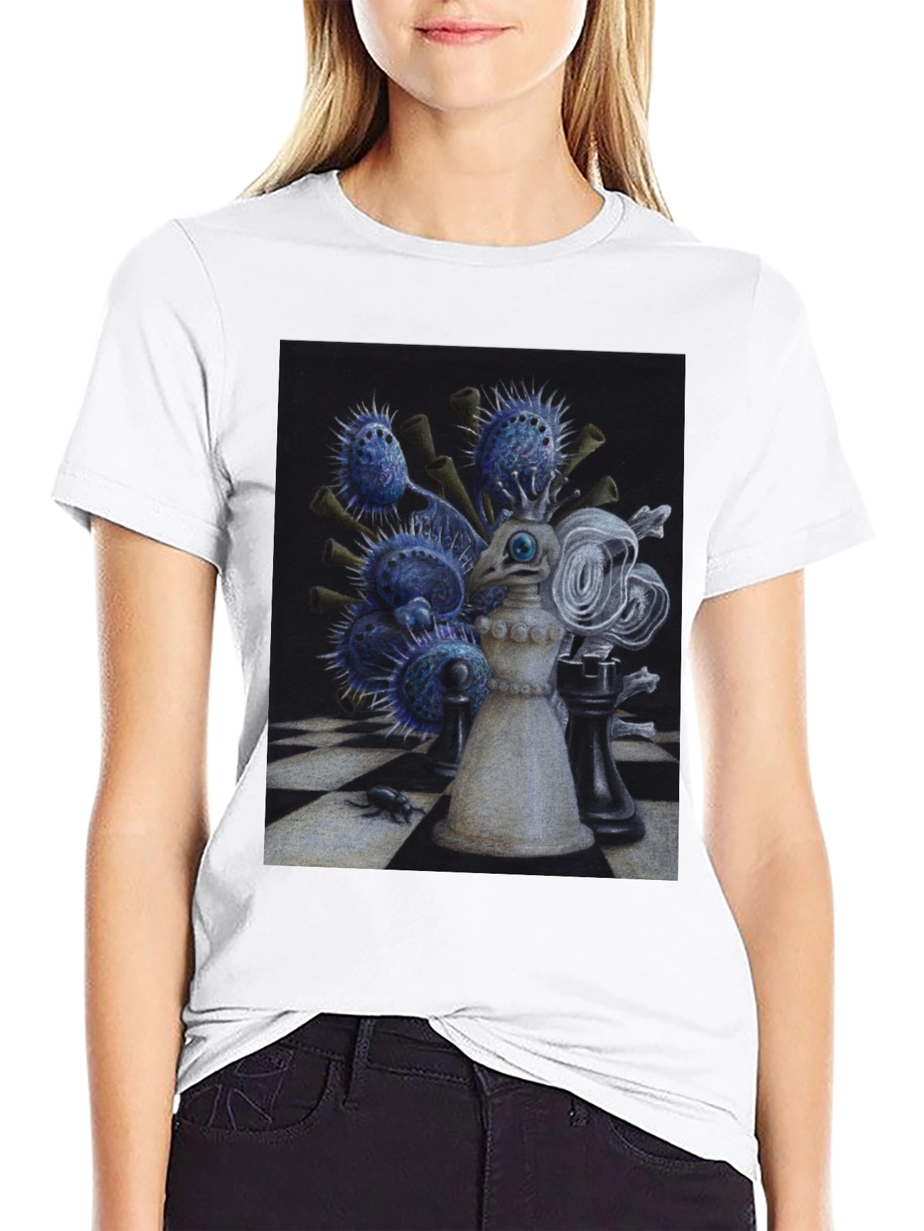 Chess Queen Graphic Tee - Unique Art T-Shirt