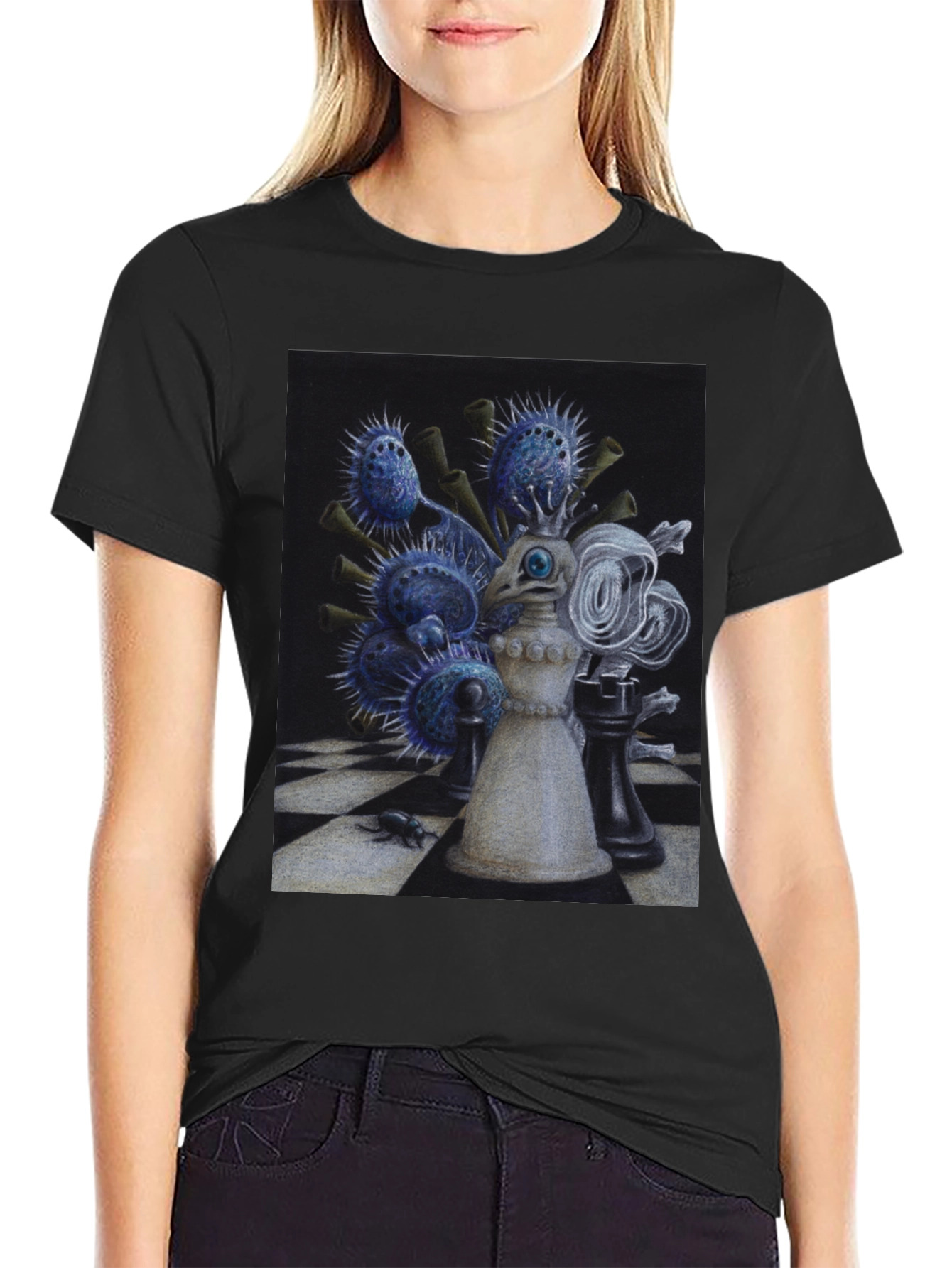 Chess Queen Graphic Tee - Unique Art T-Shirt