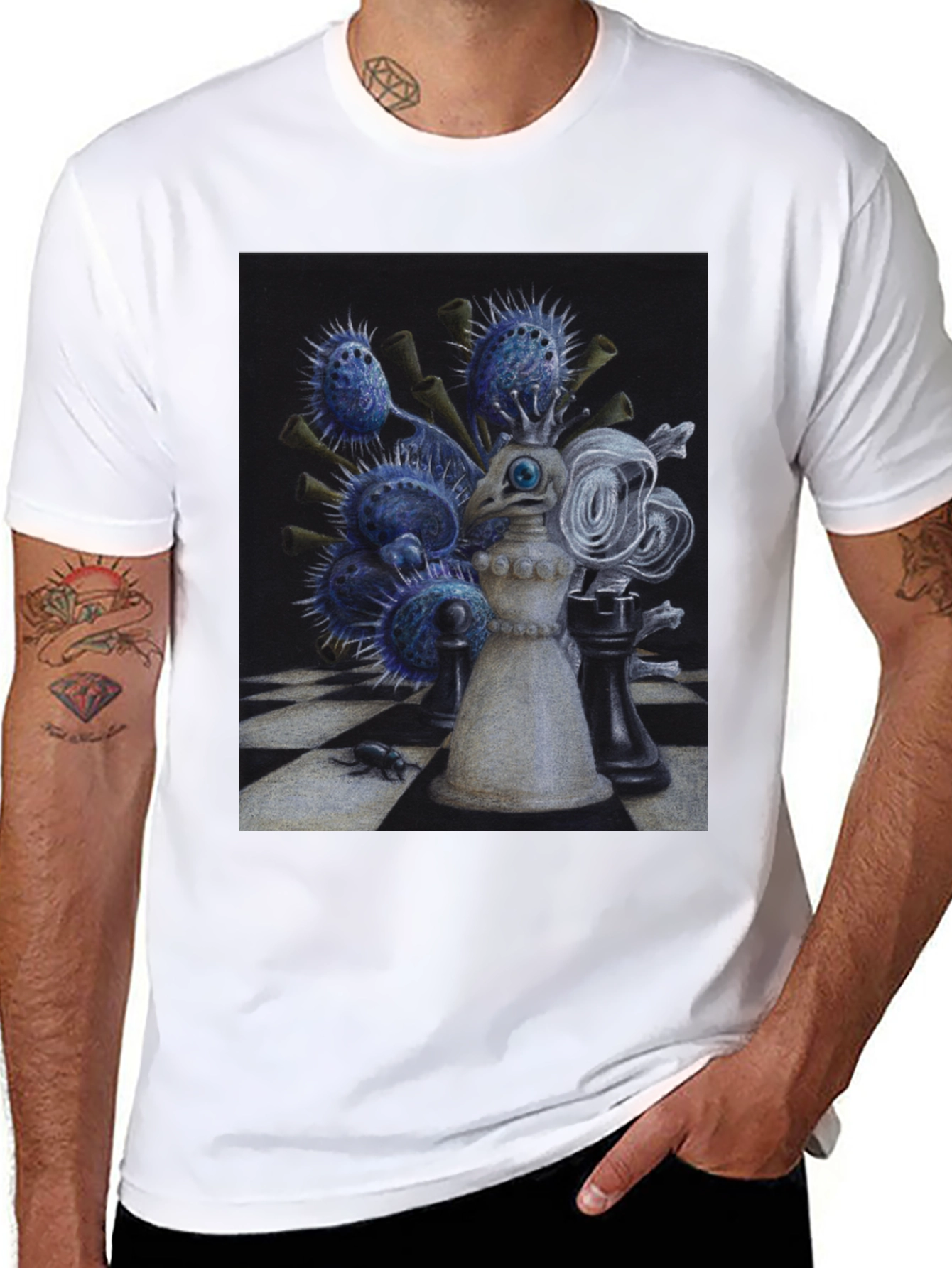Chess Queen Graphic Tee - Unique Art T-Shirt