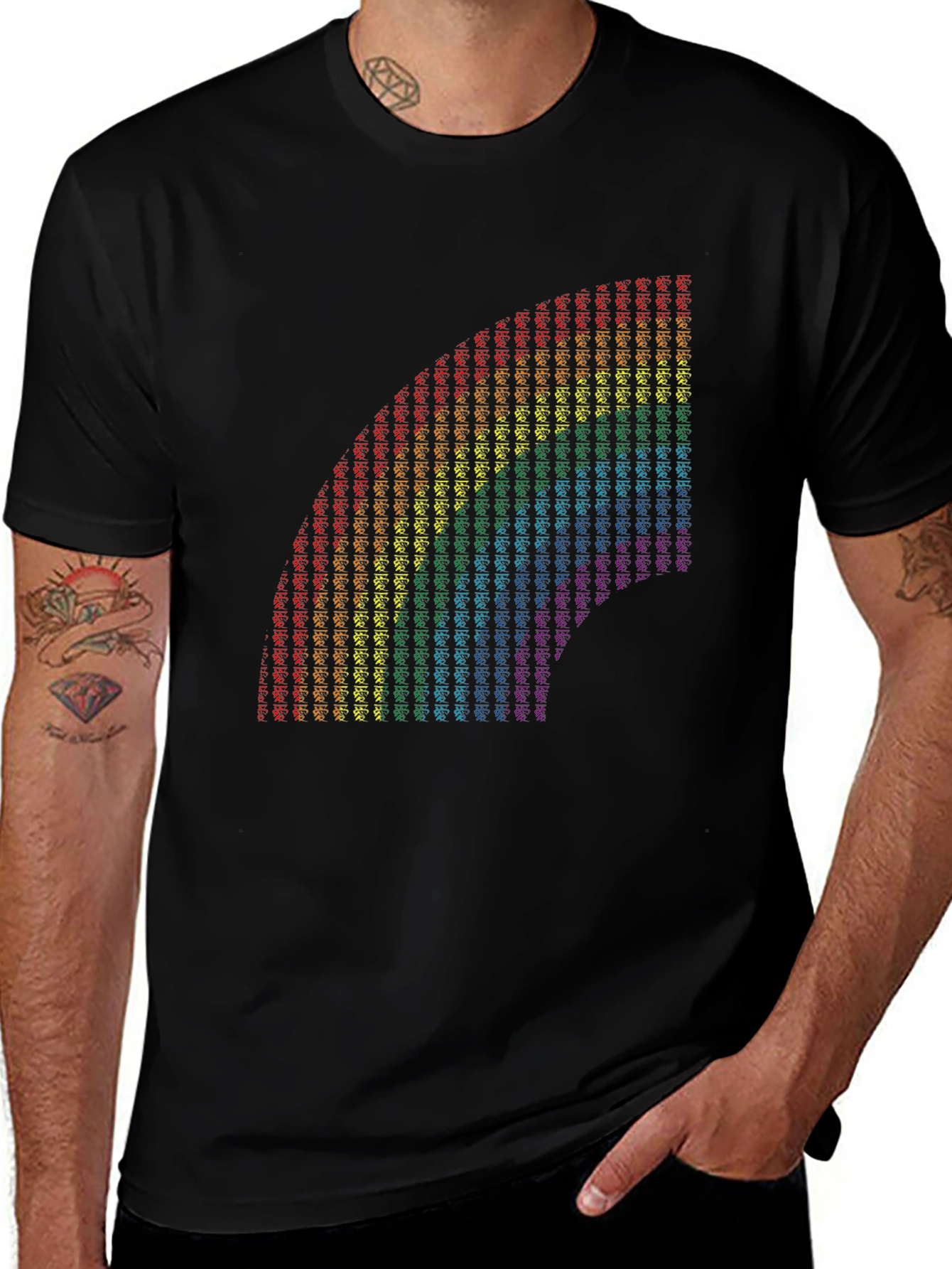 Rainbow Symbol T-Shirt - Black Pride Tee