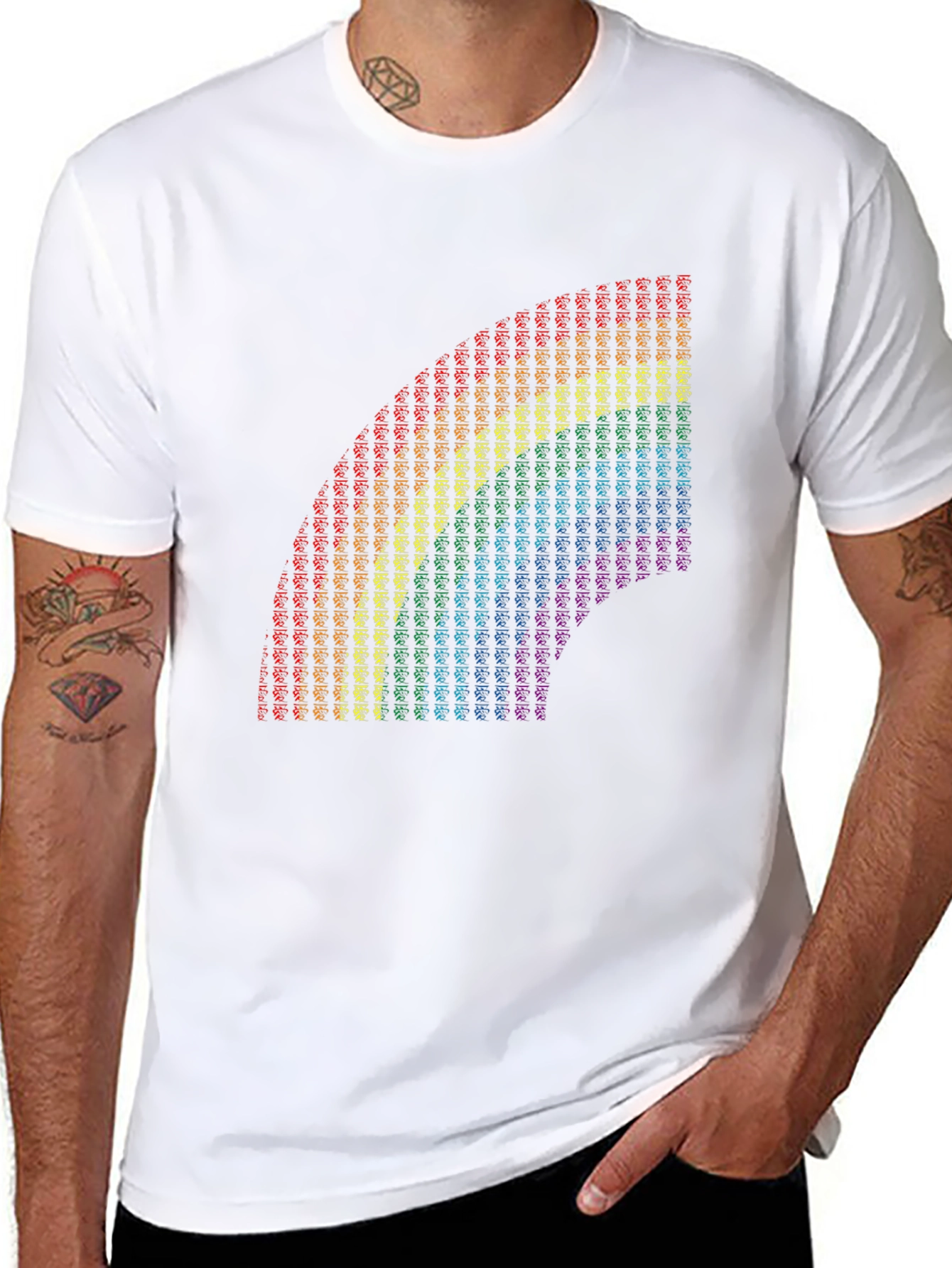 Rainbow Symbol T-Shirt - Black Pride Tee