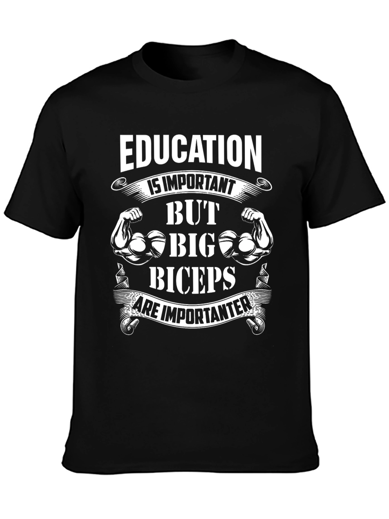 Education vs. Biceps Graphic Tee