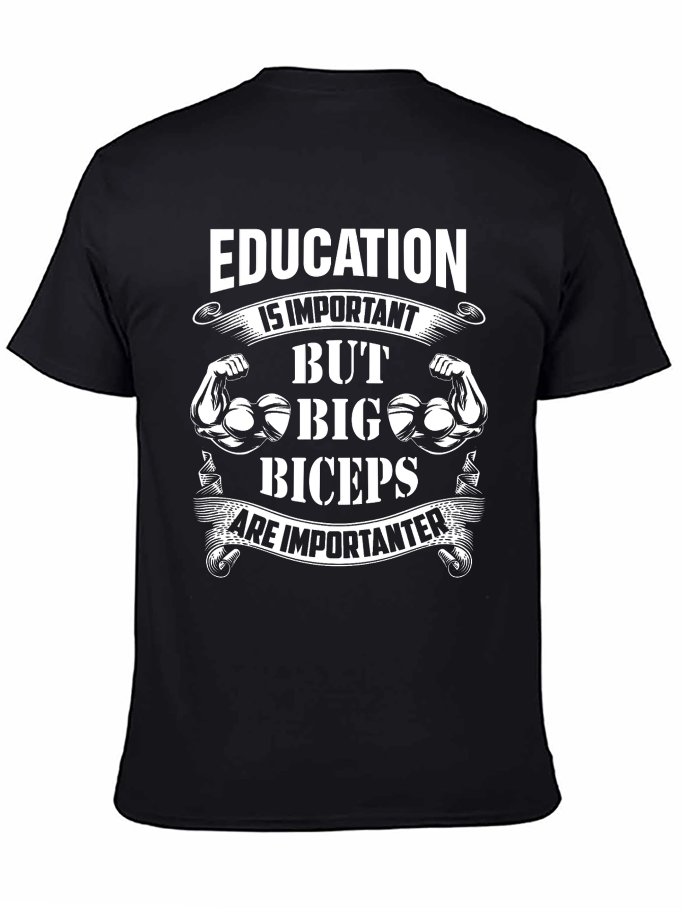 Education vs. Biceps Graphic Tee