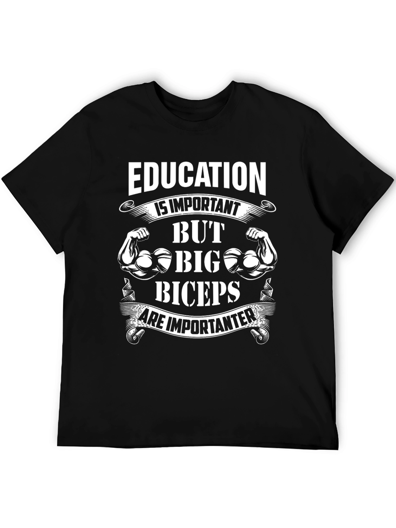 Education vs. Biceps Graphic Tee