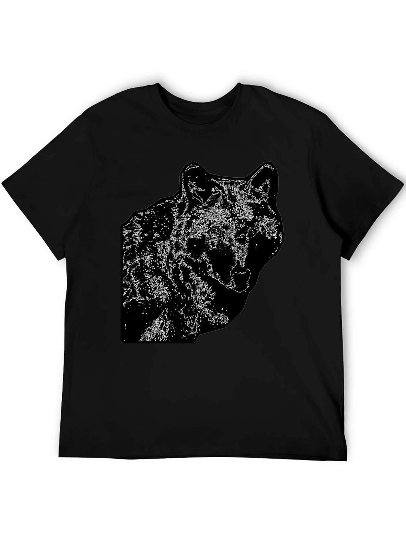 Wolf Graphic Black T-Shirt