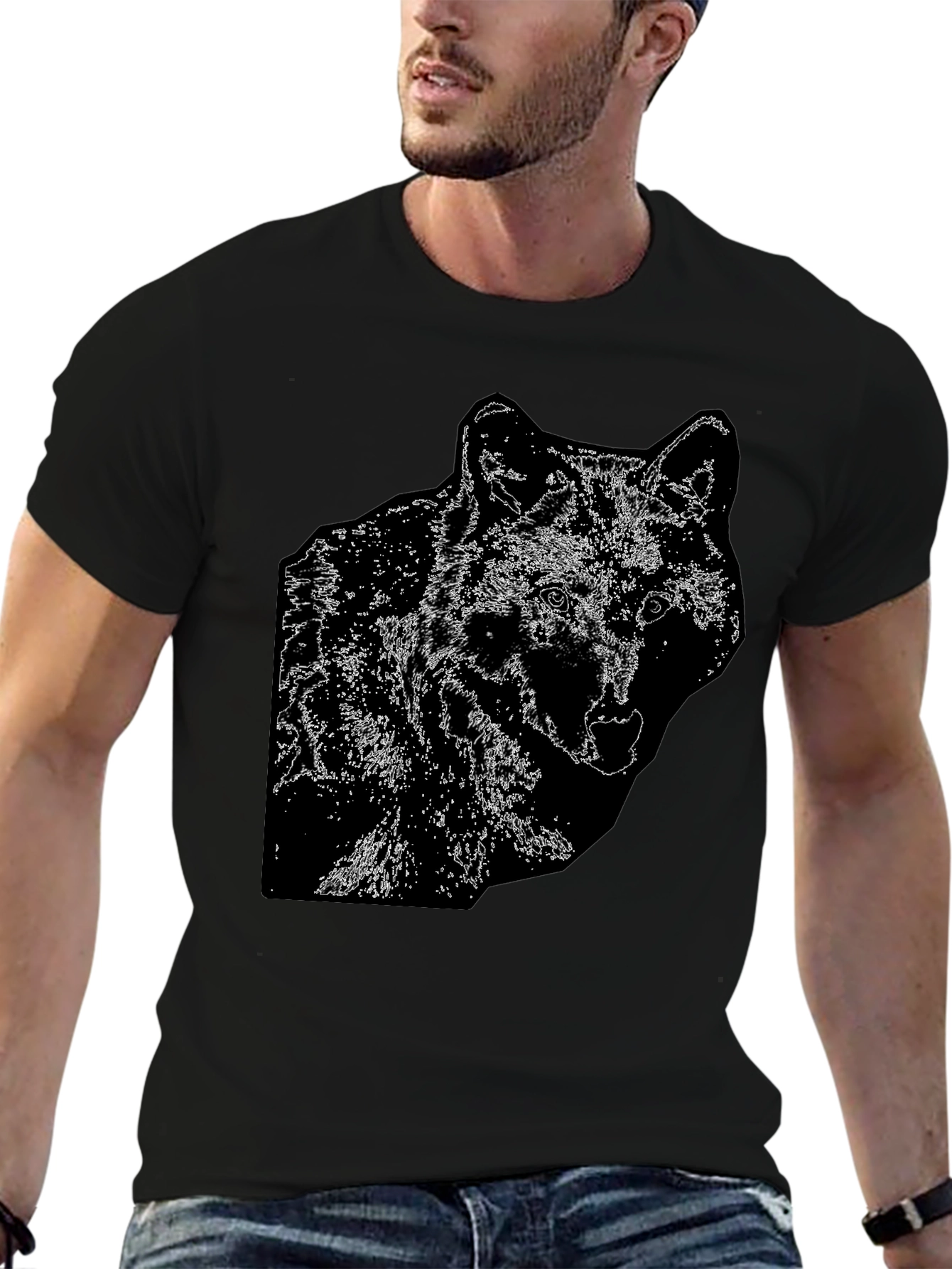 Wolf Graphic Black T-Shirt