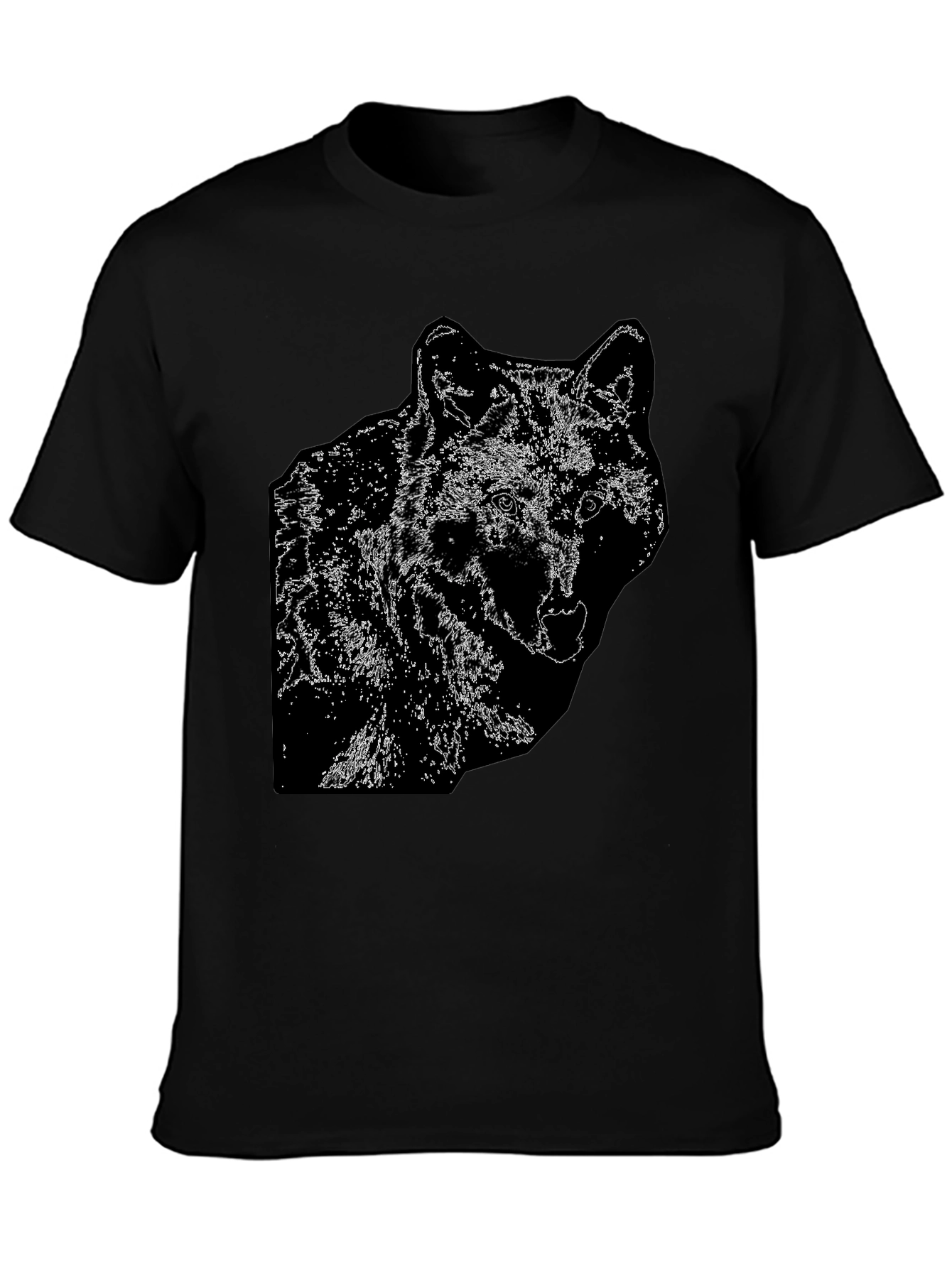 Wolf Graphic Black T-Shirt
