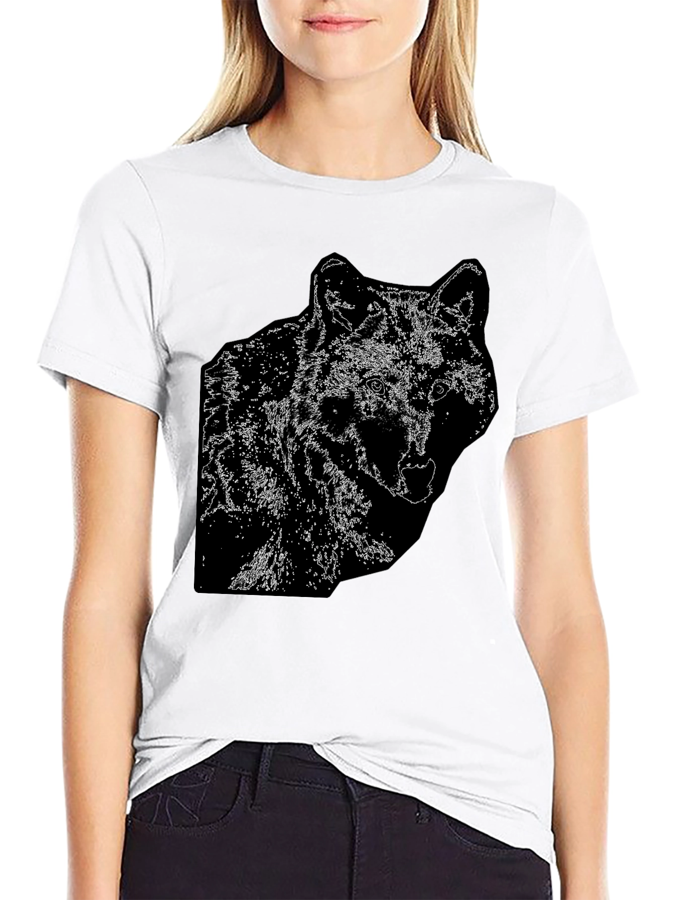 Wolf Graphic Black T-Shirt