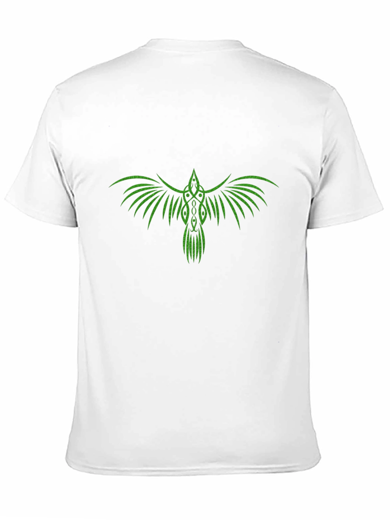 Green Raven Graphic Black T-Shirt