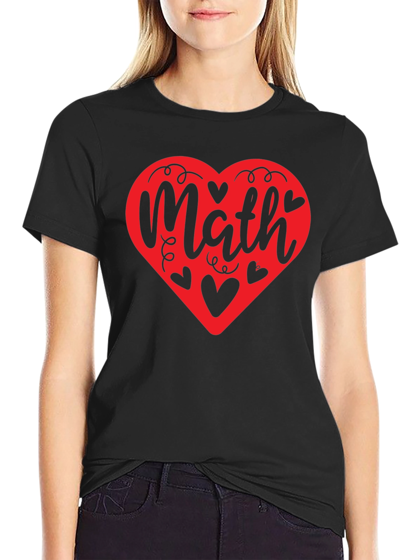 Math Heart Graphic Tee - Love Math T-Shirt