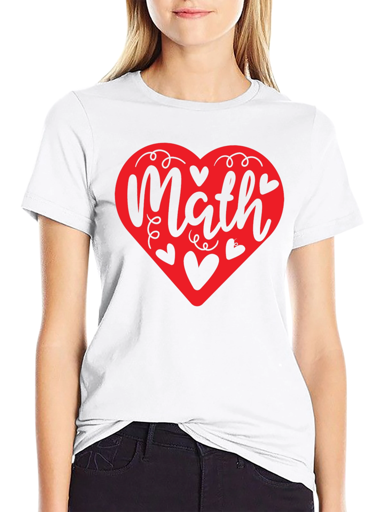Math Heart Graphic Tee - Love Math T-Shirt