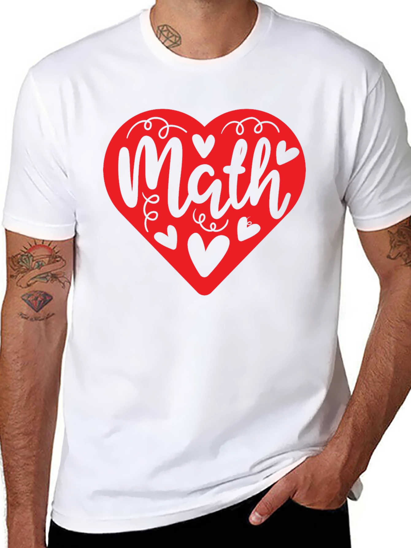 Math Heart Graphic Tee - Love Math T-Shirt