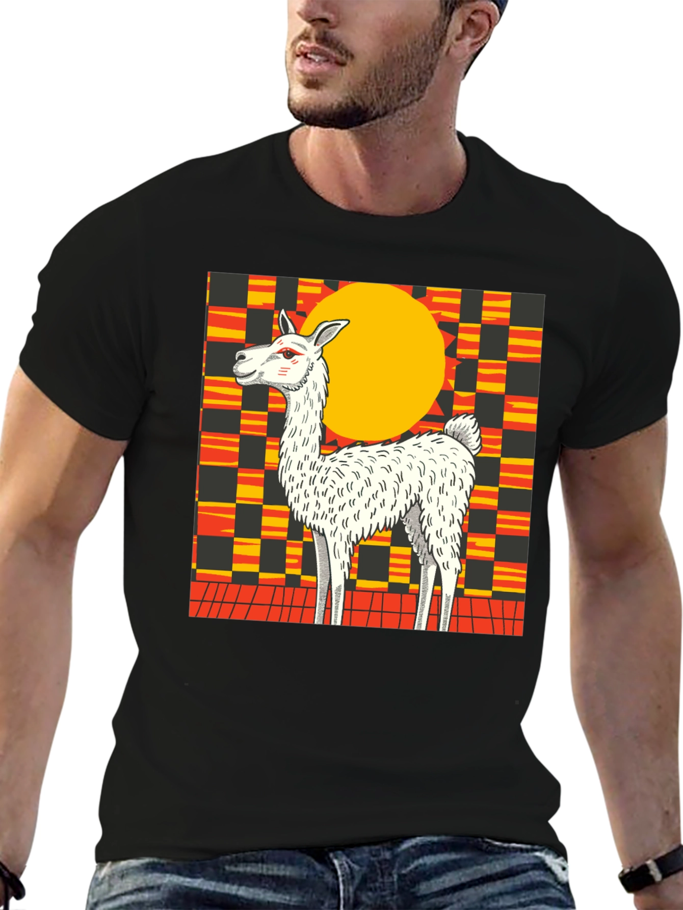 Llama Graphic Tee - Bold Retro Style