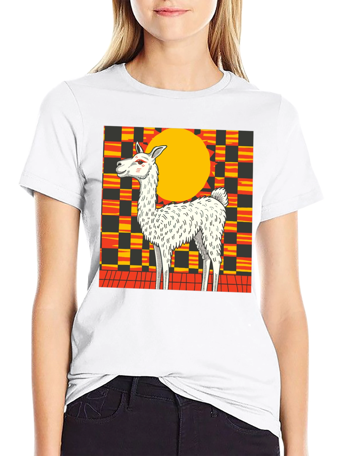 Llama Graphic Tee - Bold Retro Style