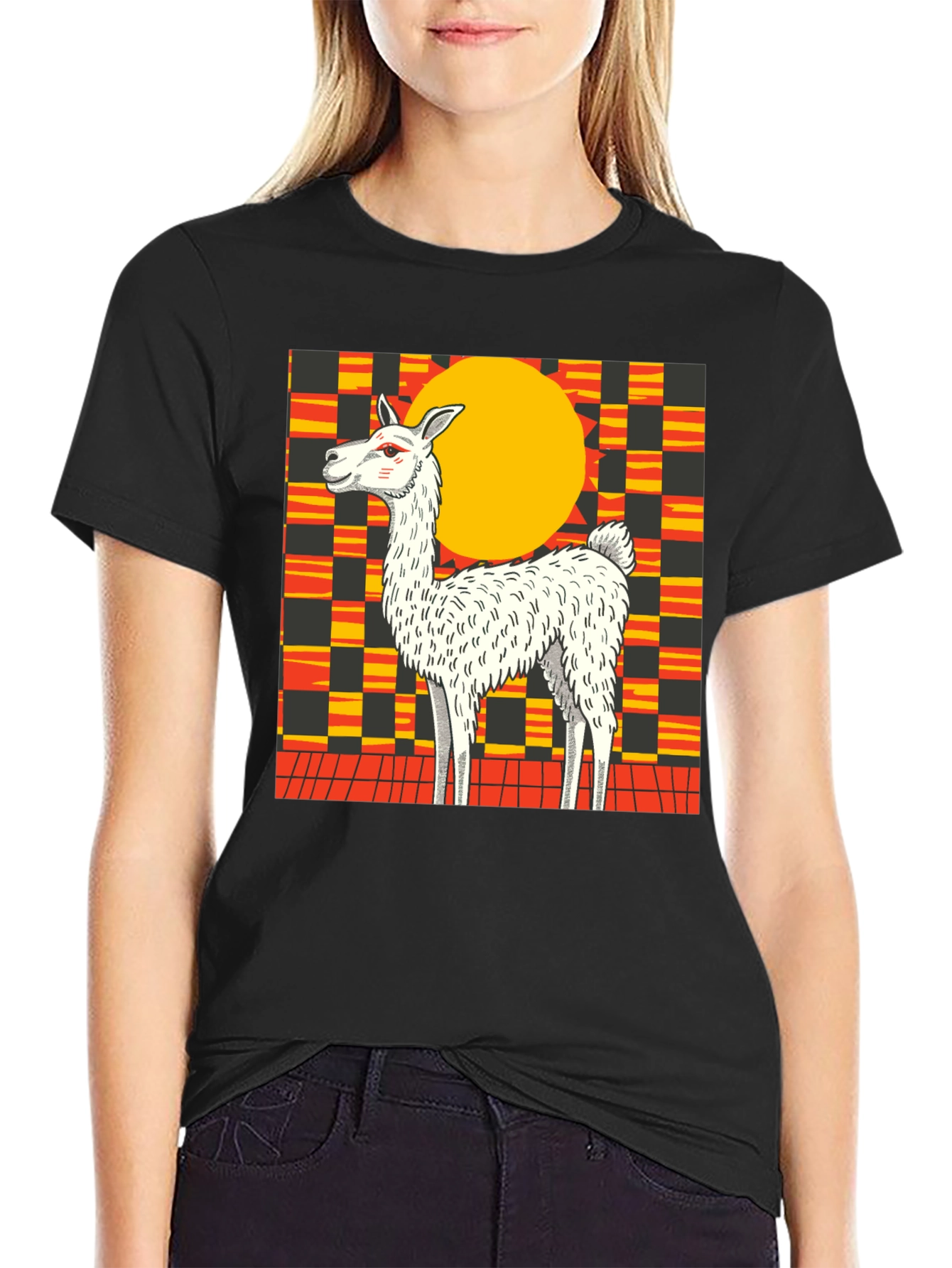 Llama Graphic Tee - Bold Retro Style