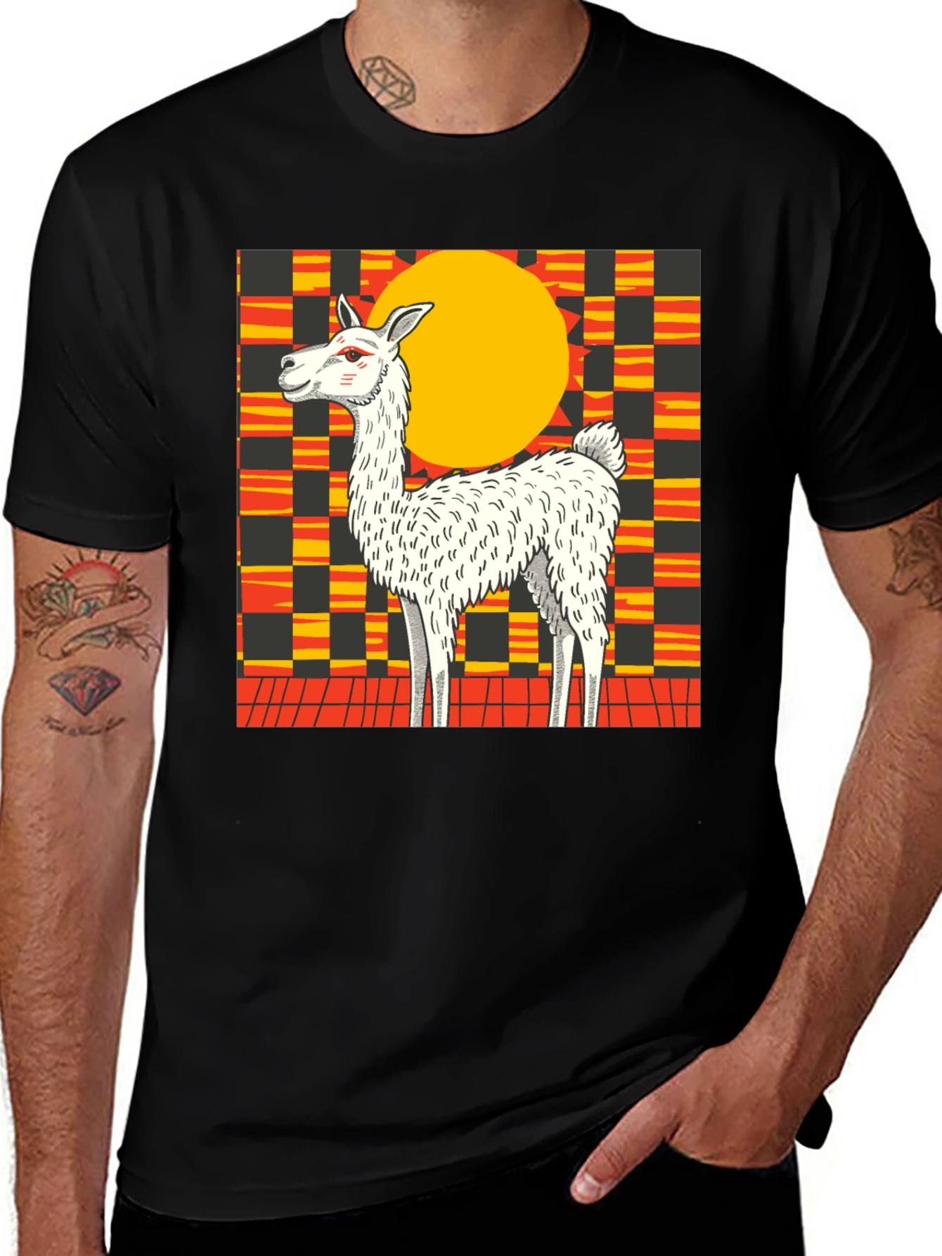 Llama Graphic Tee - Bold Retro Style
