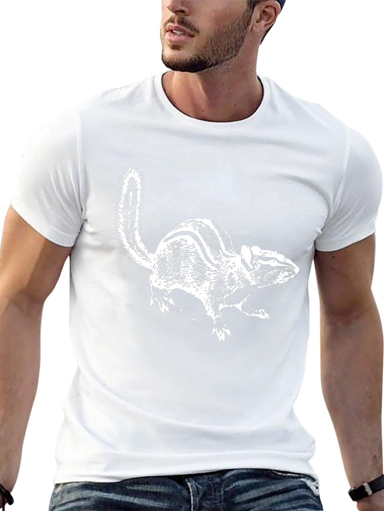Chipmunk Graphic Tee - Cool Animal Shirt