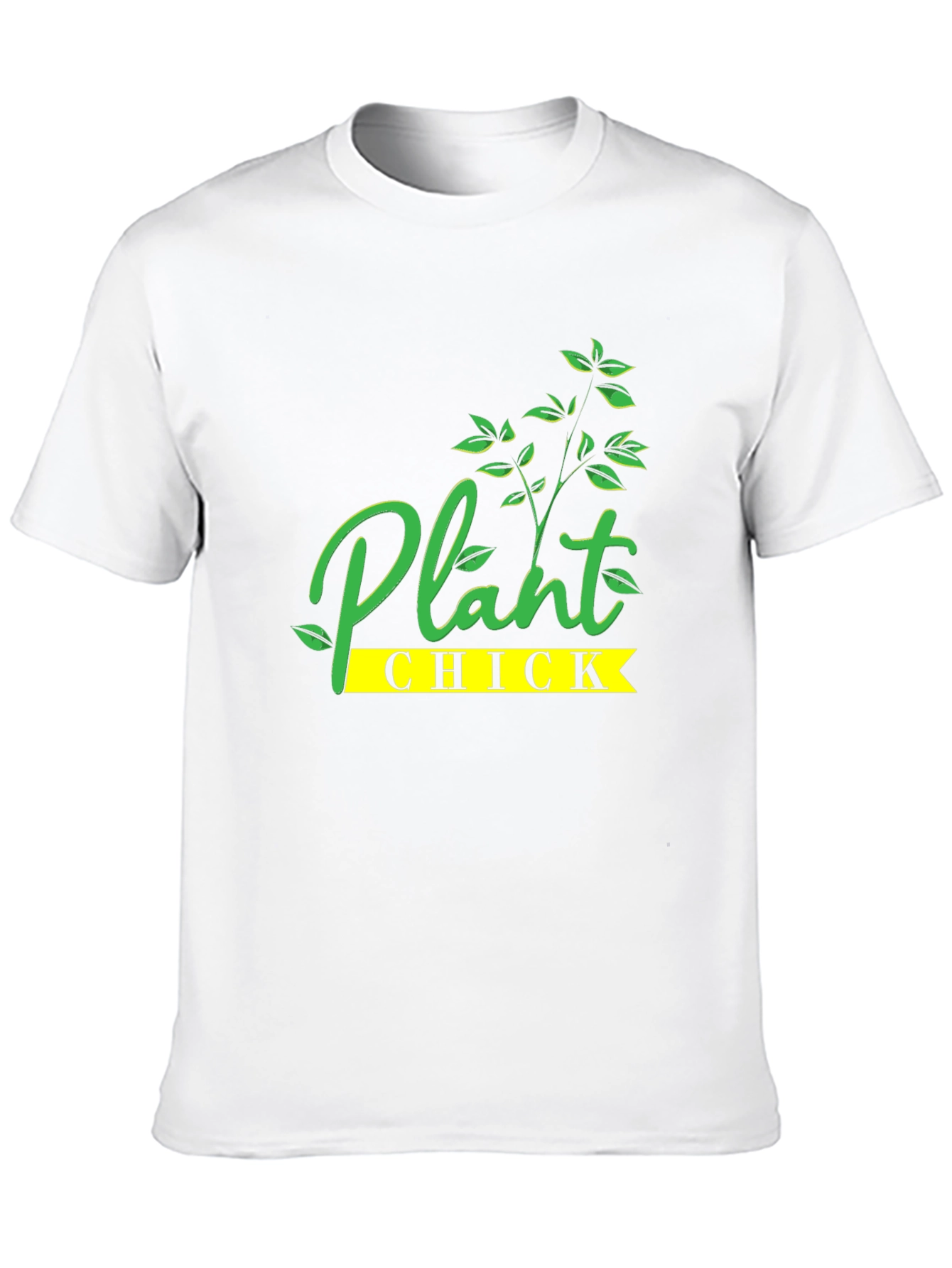 Plant Chick Graphic Tee - Black Cotton T-Shirt