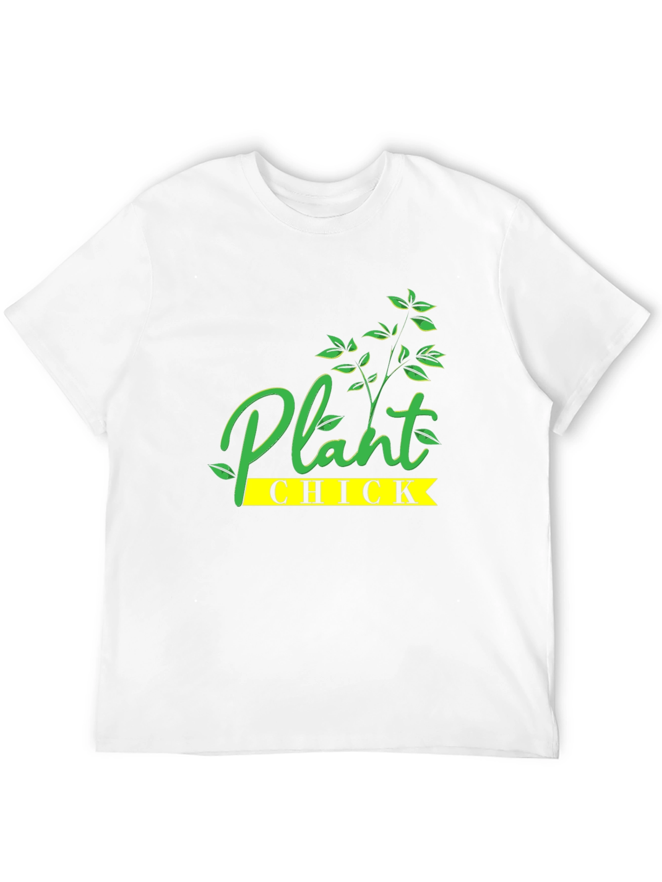 Plant Chick Graphic Tee - Black Cotton T-Shirt
