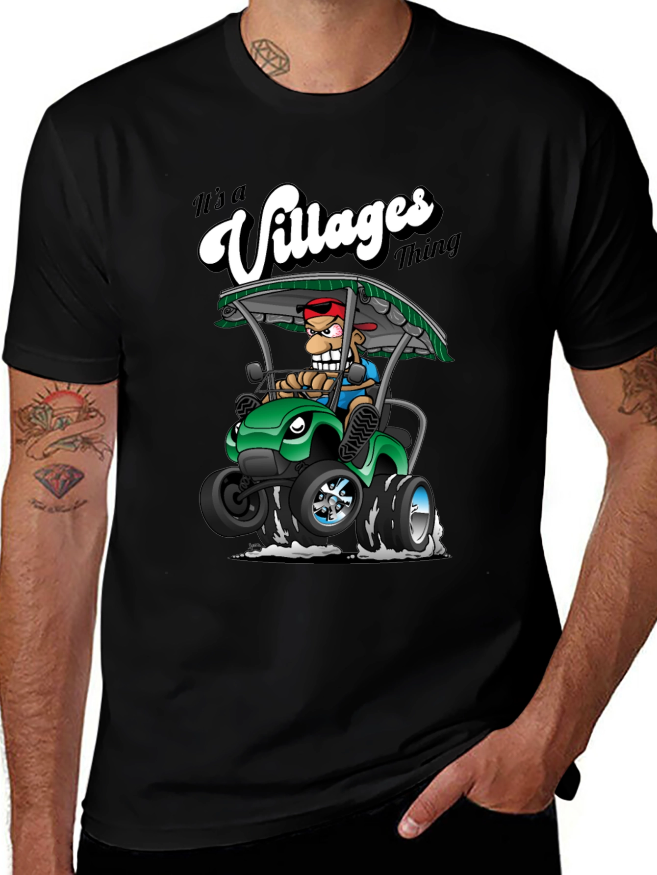 Villages Thing T-Shirt - Cartoon Golf Cart