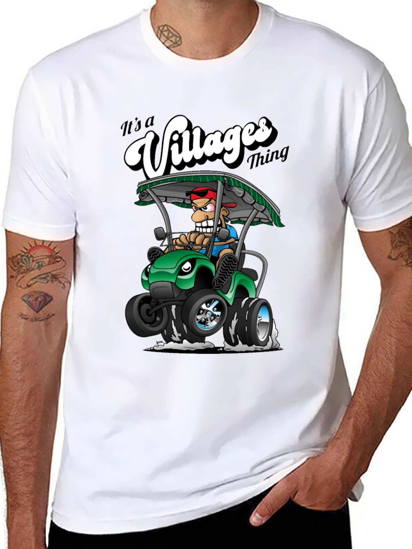 Villages Thing T-Shirt - Cartoon Golf Cart