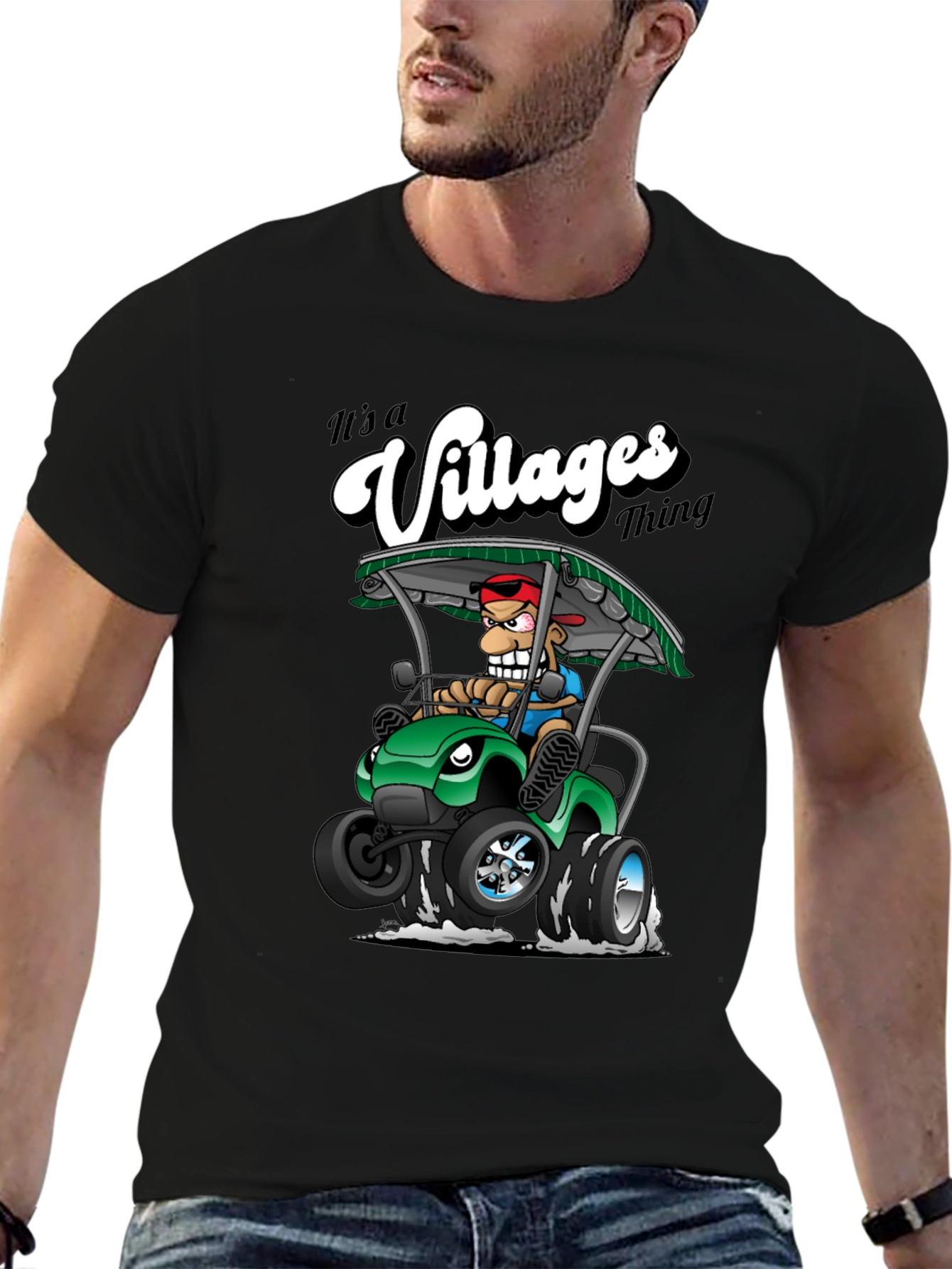 Villages Thing T-Shirt - Cartoon Golf Cart