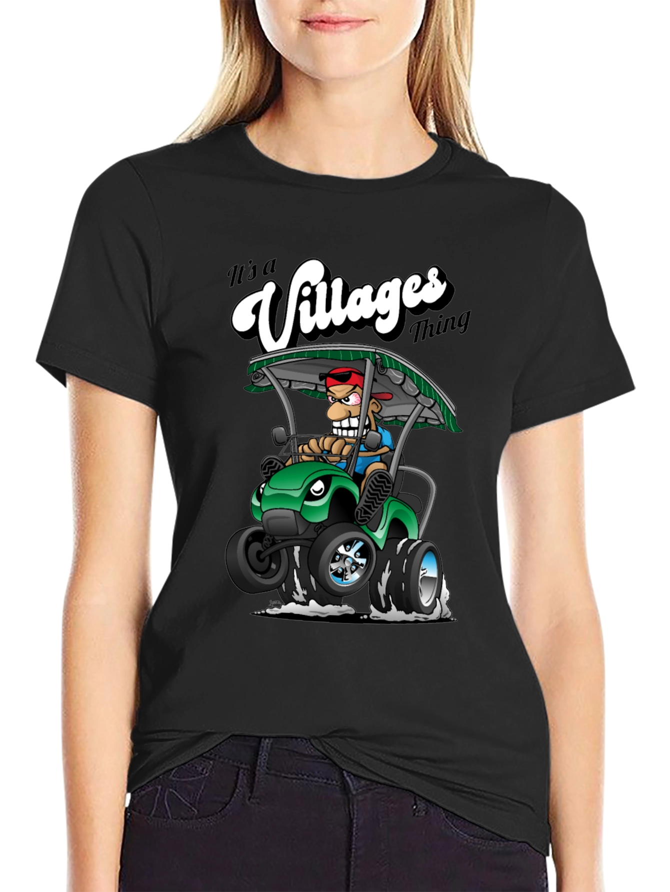 Villages Thing T-Shirt - Cartoon Golf Cart