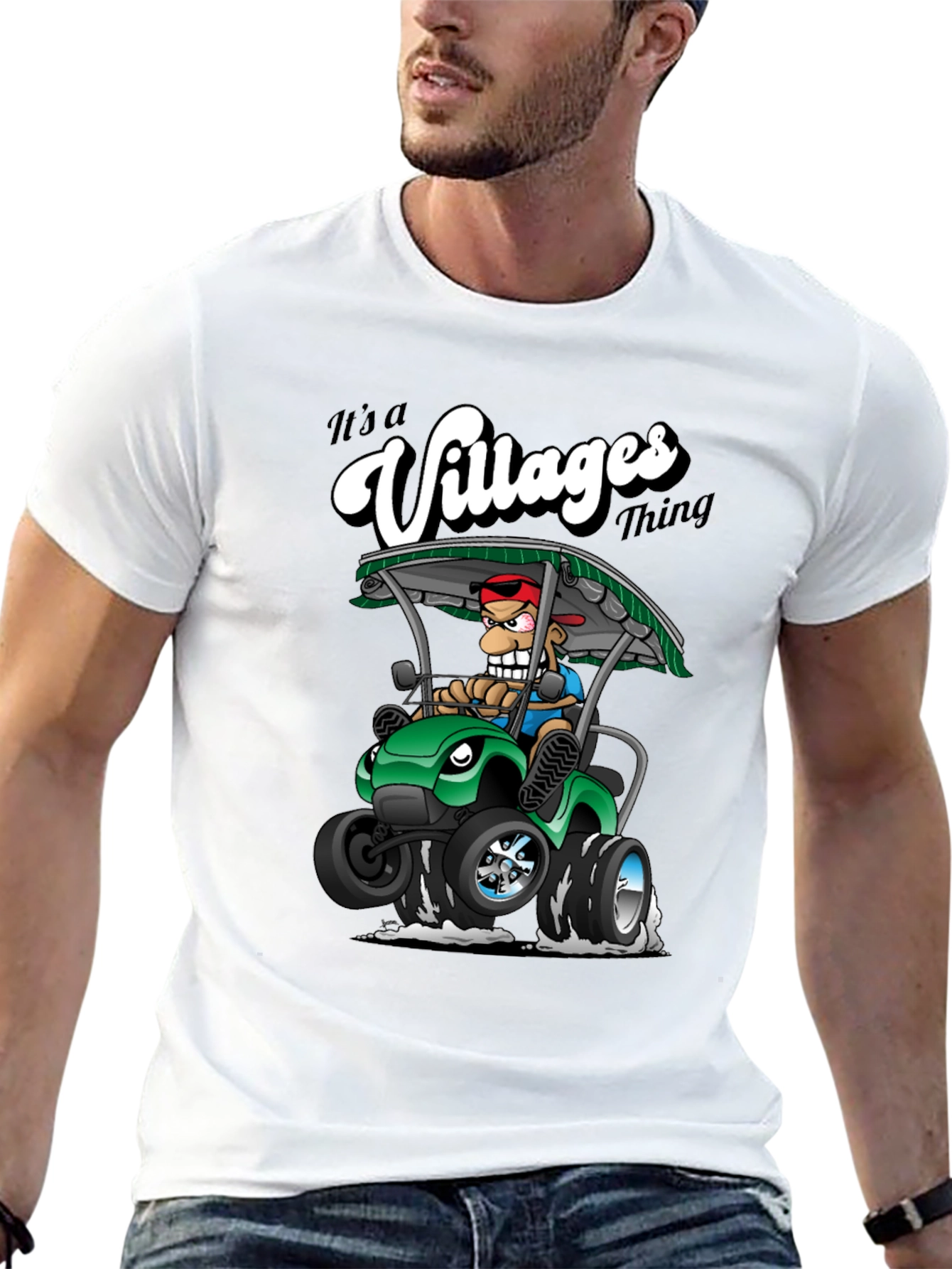 Villages Thing T-Shirt - Cartoon Golf Cart