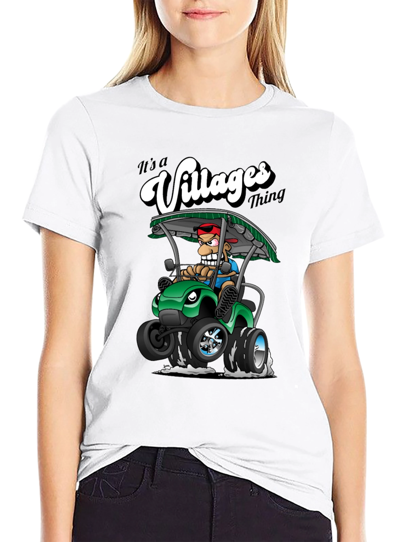 Villages Thing T-Shirt - Cartoon Golf Cart
