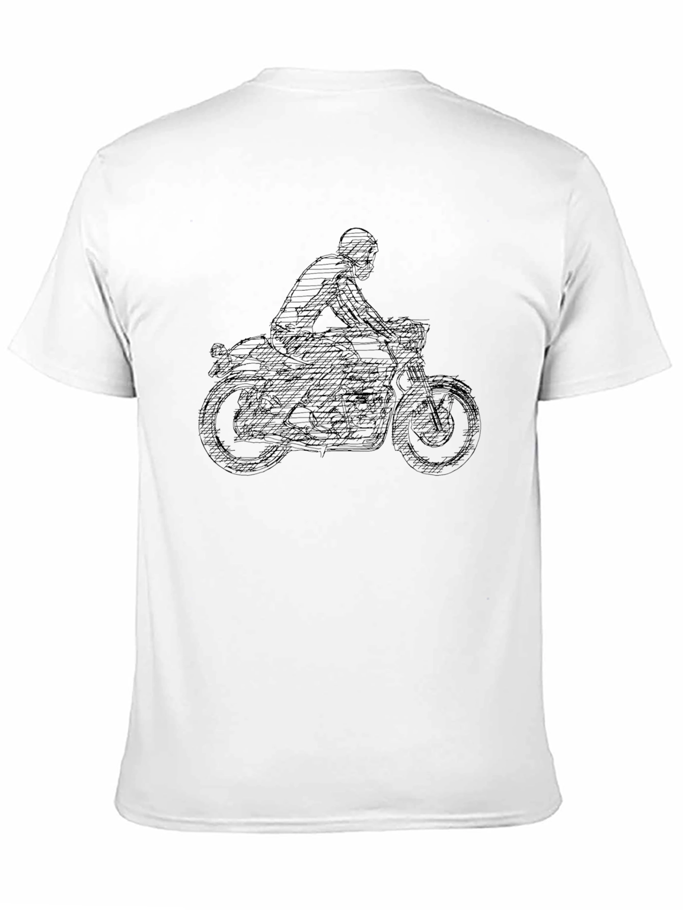 Motorcycle Rider Graphic Tee - Cool Black T-Shirt