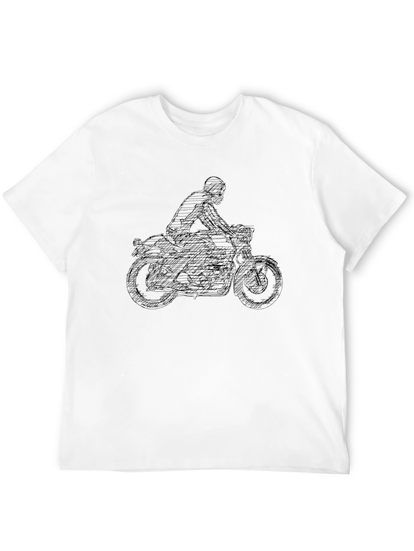 Motorcycle Rider Graphic Tee - Cool Black T-Shirt