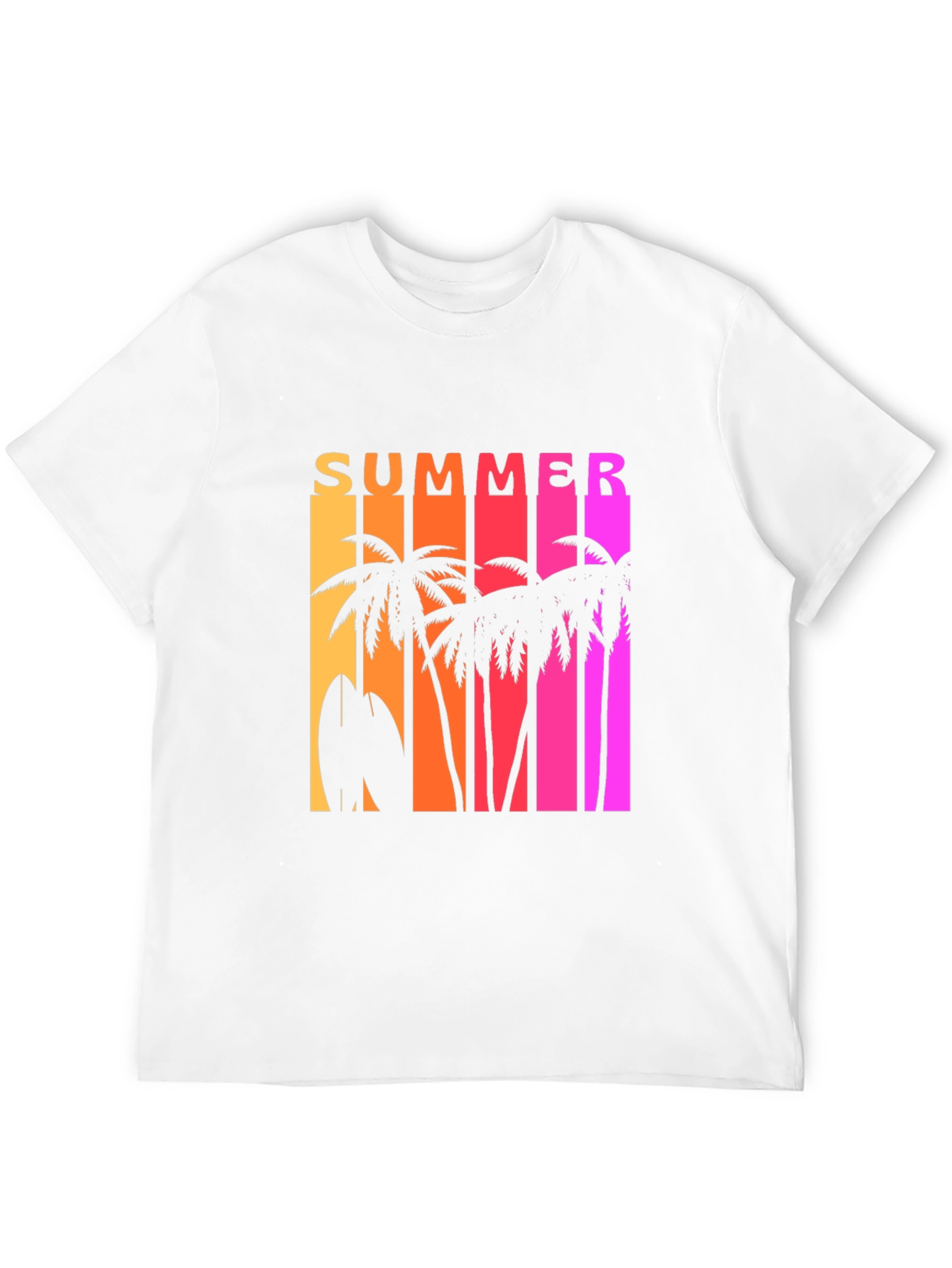 Summer Vibes Graphic Tee - Tropical Palm Tree Design