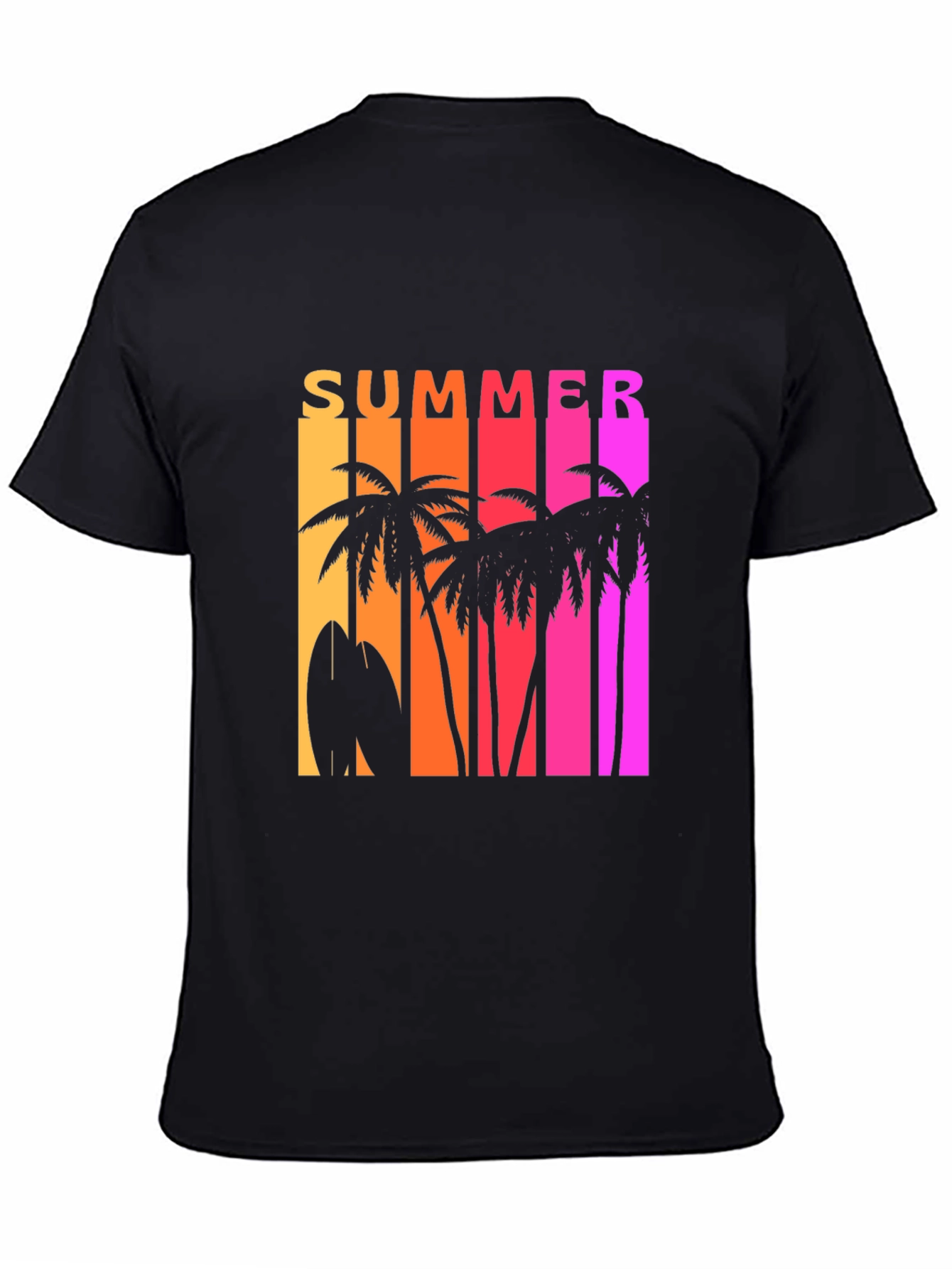 Summer Vibes Graphic Tee - Tropical Palm Tree Design