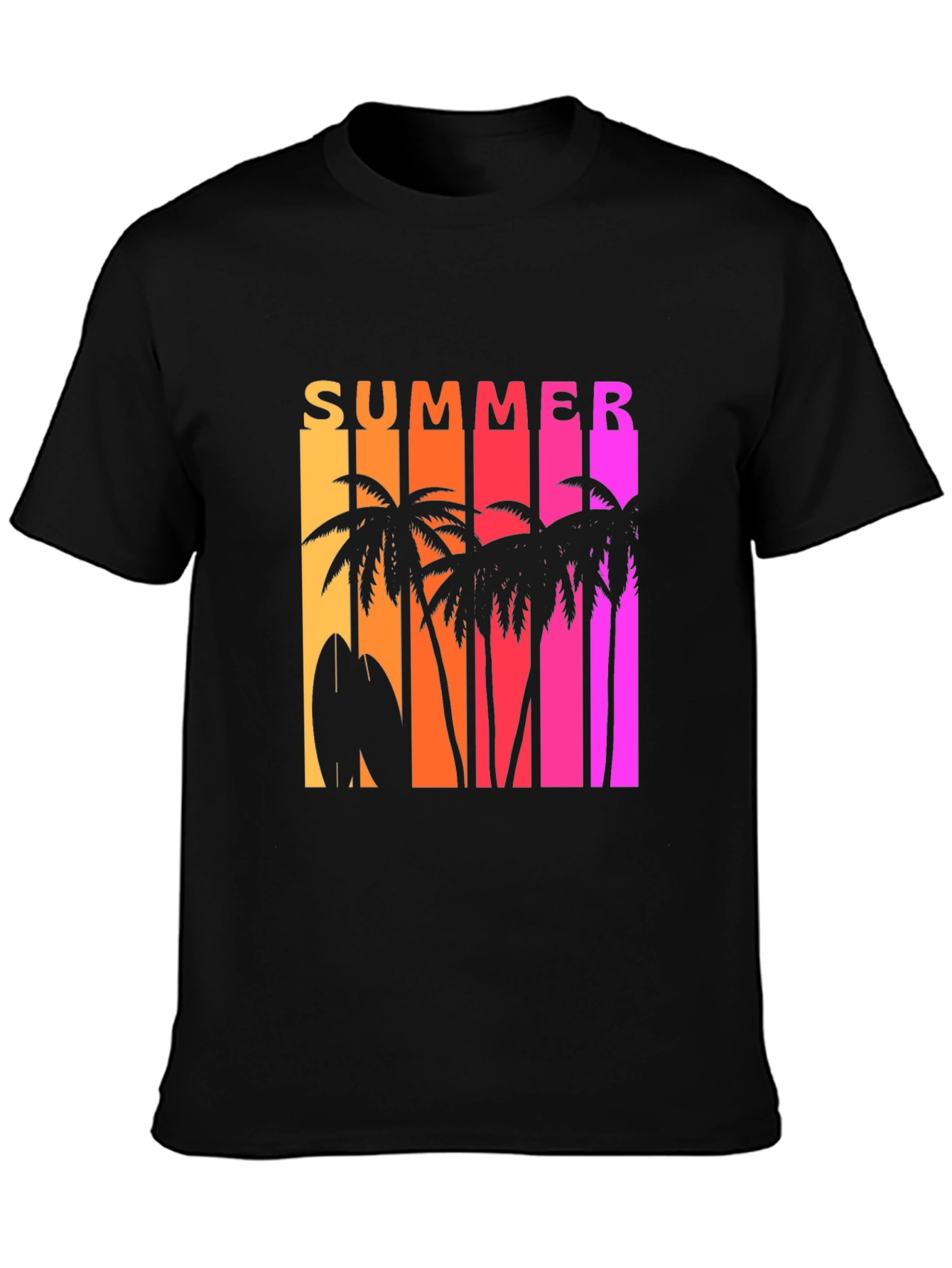 Summer Vibes Graphic Tee - Tropical Palm Tree Design