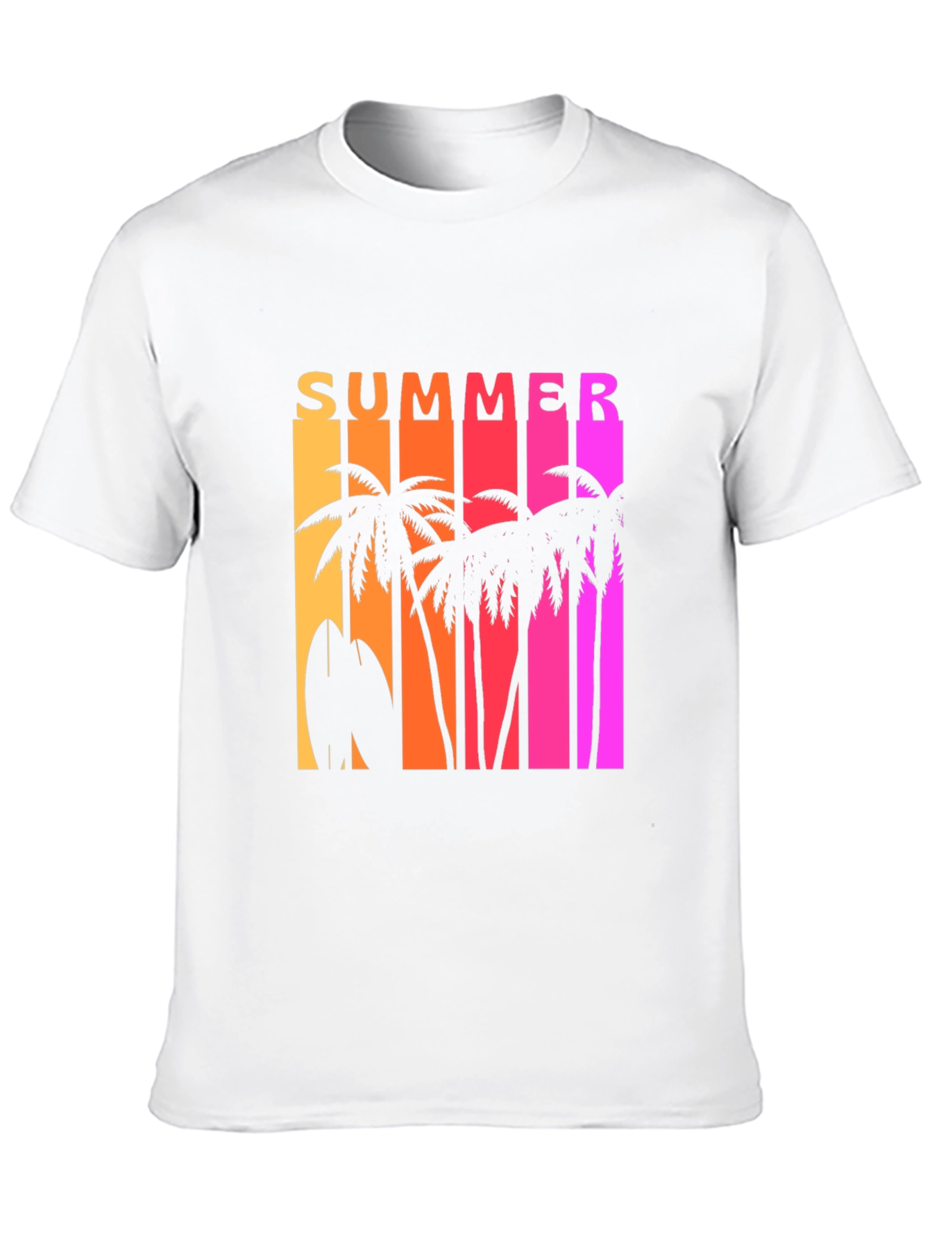 Summer Vibes Graphic Tee - Tropical Palm Tree Design