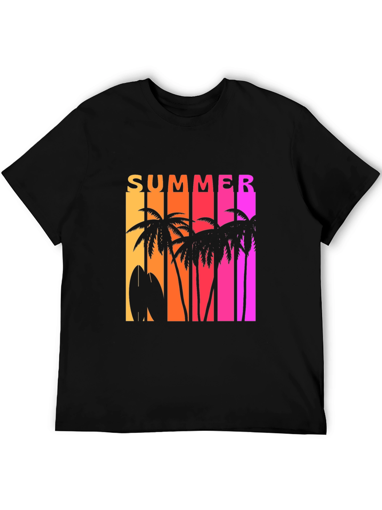 Summer Vibes Graphic Tee - Tropical Palm Tree Design